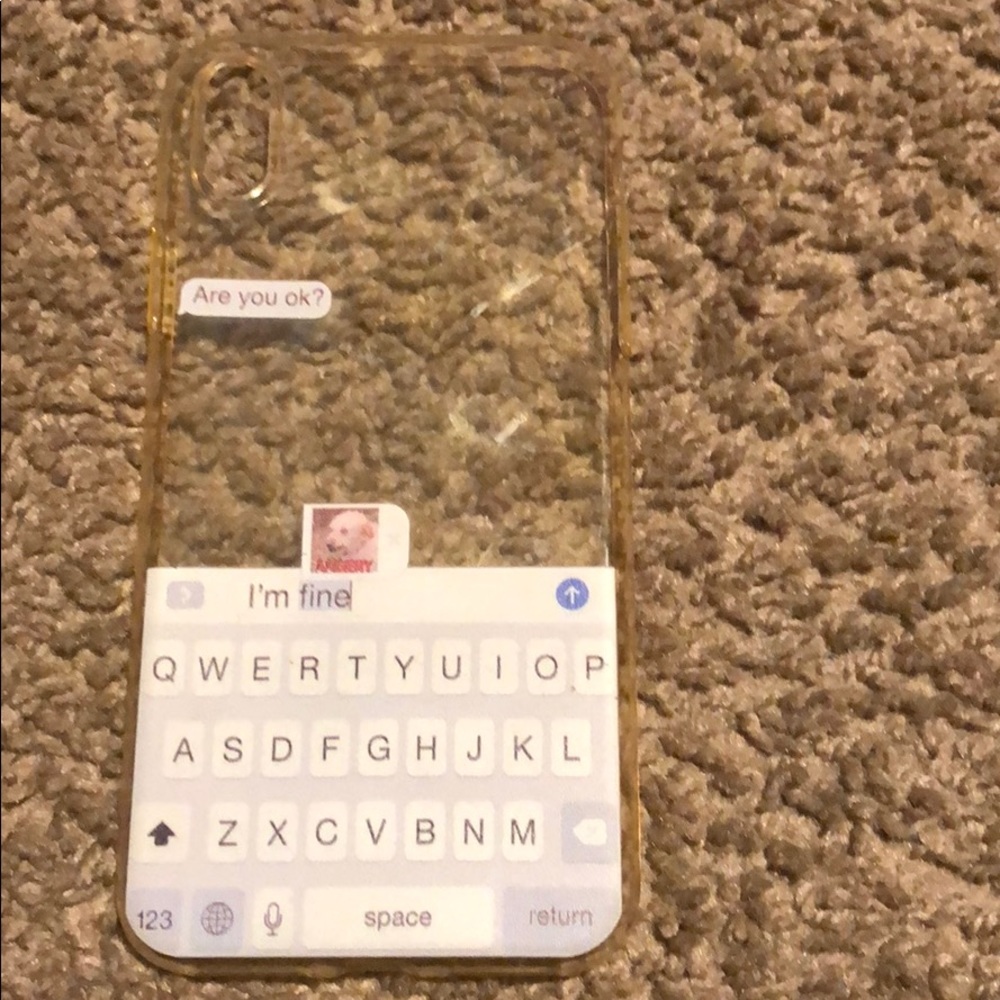 Are you ok? text message iPhone X Phone Case - Picture 3 of 3